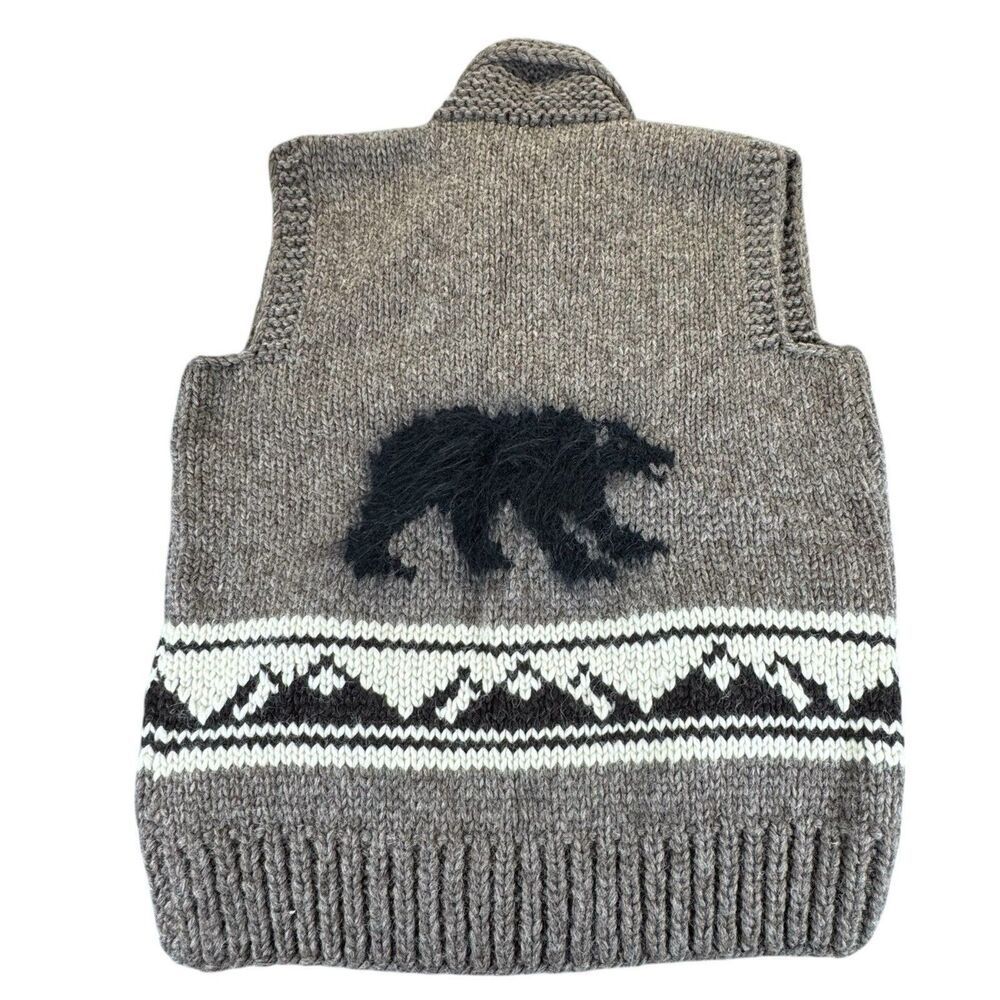 Ultra Rare TUAK Mohair Bear Hand-Knit Couchin Vest Virgin Wool Vintage 46 NWT